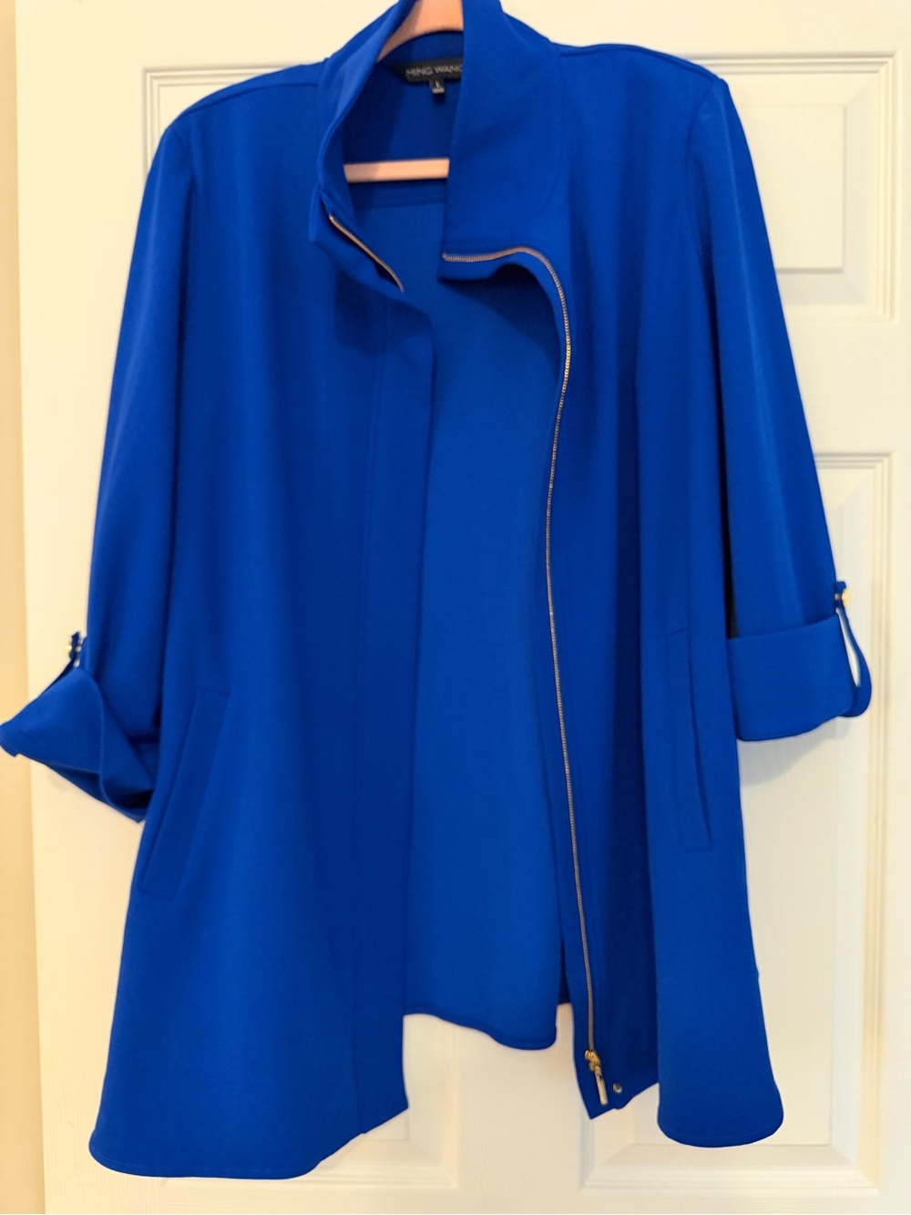 Ming Wang Cobalt Blue Zipper Jacket